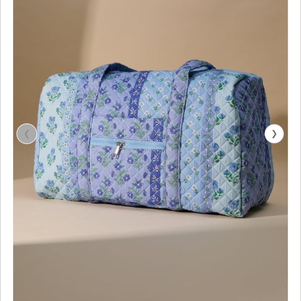 Altar'd State As Revival Blue Floral Everly Quilted Duffel Bag